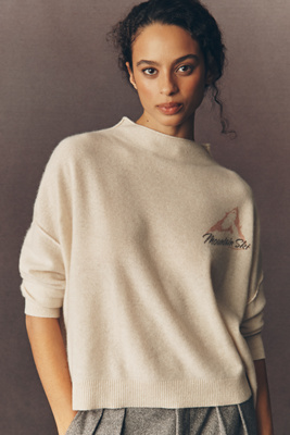 Pilcro The Alani Cashmere Mock-neck Sweater By  In Sand