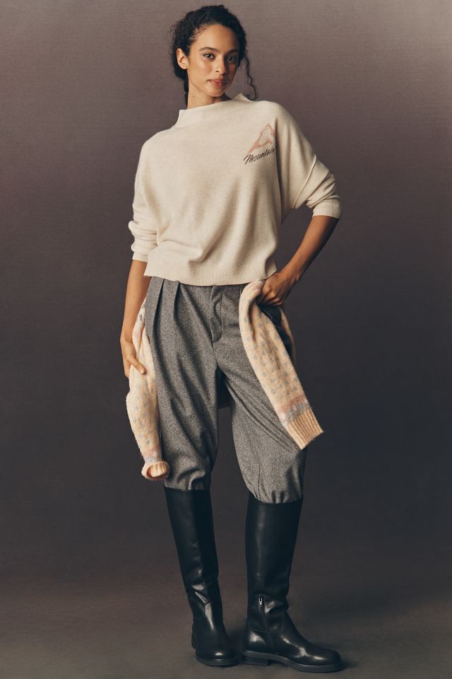 Alani Cashmere Mock-Neck Sweater by Pilcro | Anthropologie