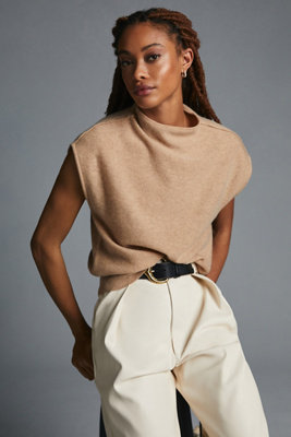 By Anthropologie Mock-neck Cashmere Sweater In Yellow