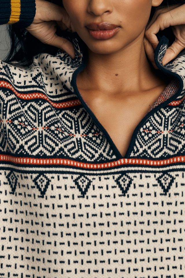 Maeve Mock-Neck Half-Zip Sweater