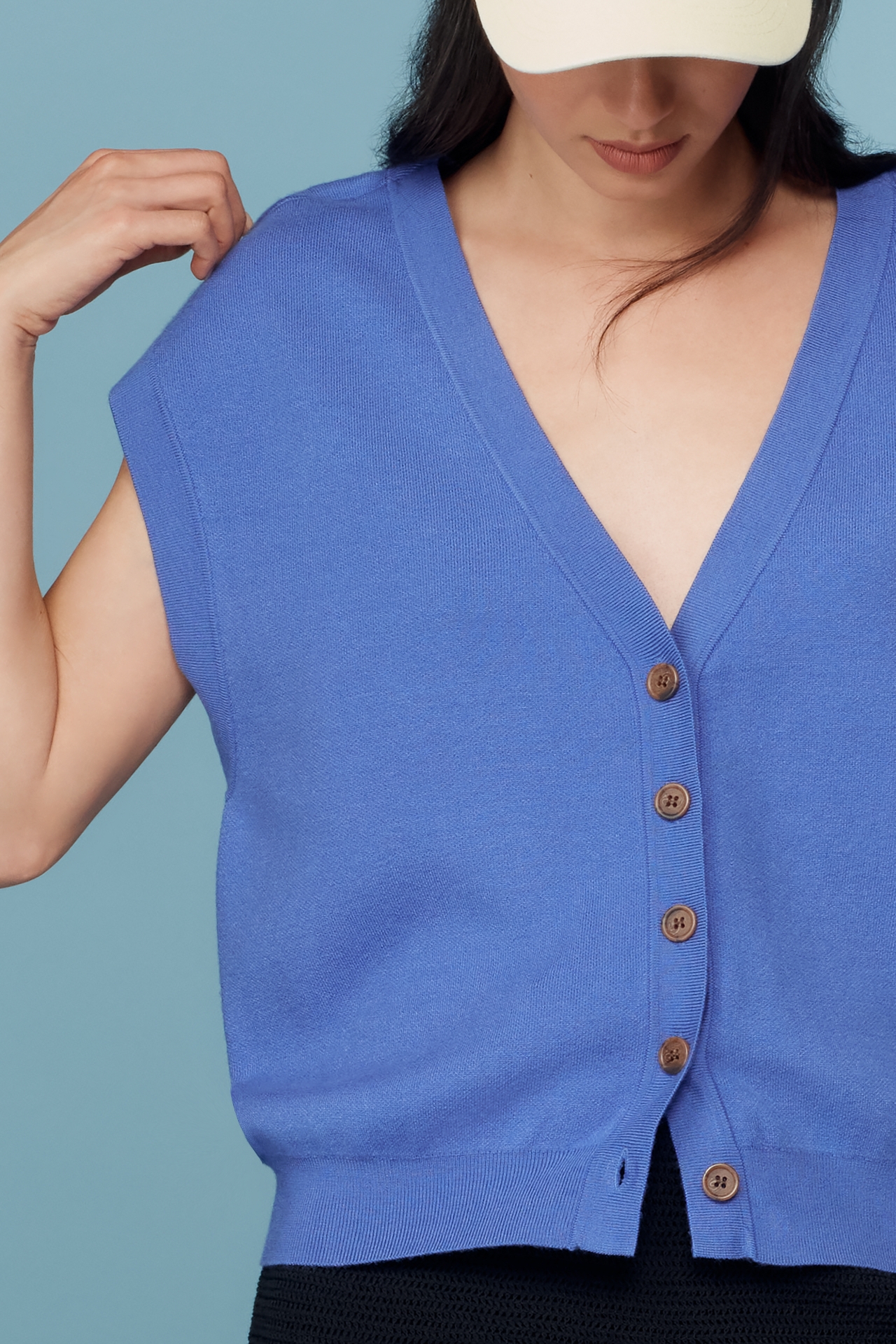 Maeve Slouchy Cardigan Sweater Vest