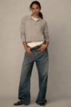 Pilcro Cropped Polo Cashmere Sweater