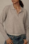 Pilcro Cropped Polo Cashmere Sweater