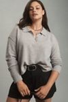 Pilcro Cropped Polo Cashmere Sweater