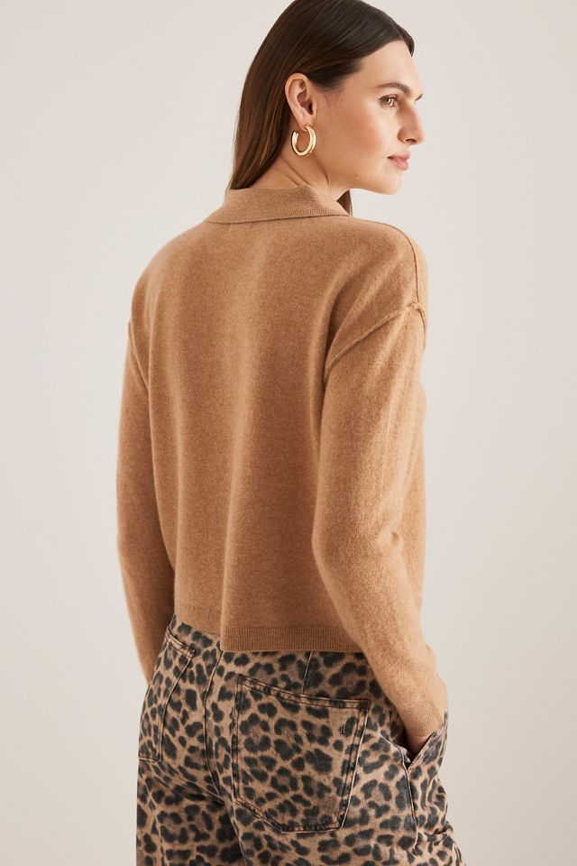 Der Jensen Kaschmir Cropped Polo Pullover von Pilcro #1