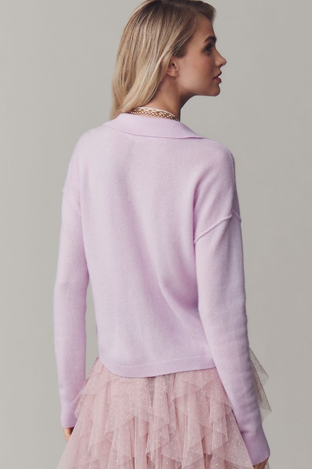 Le Pull Polo Court en Cachemire Jensen par Pilcro #1