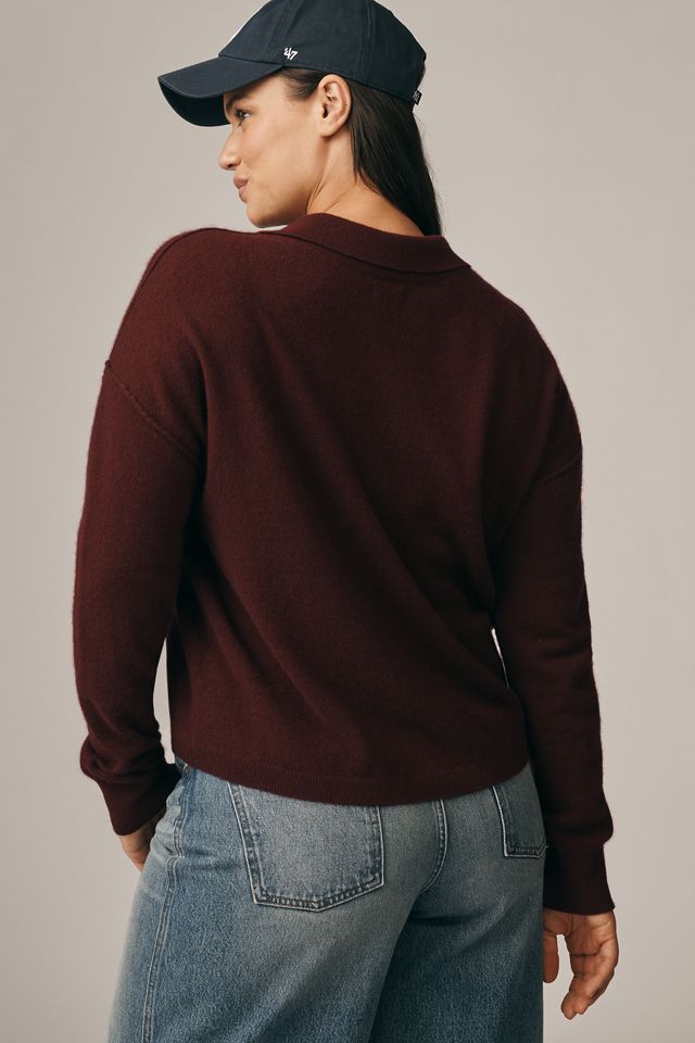 Le Pull Polo Court en Cachemire Jensen par Pilcro #5