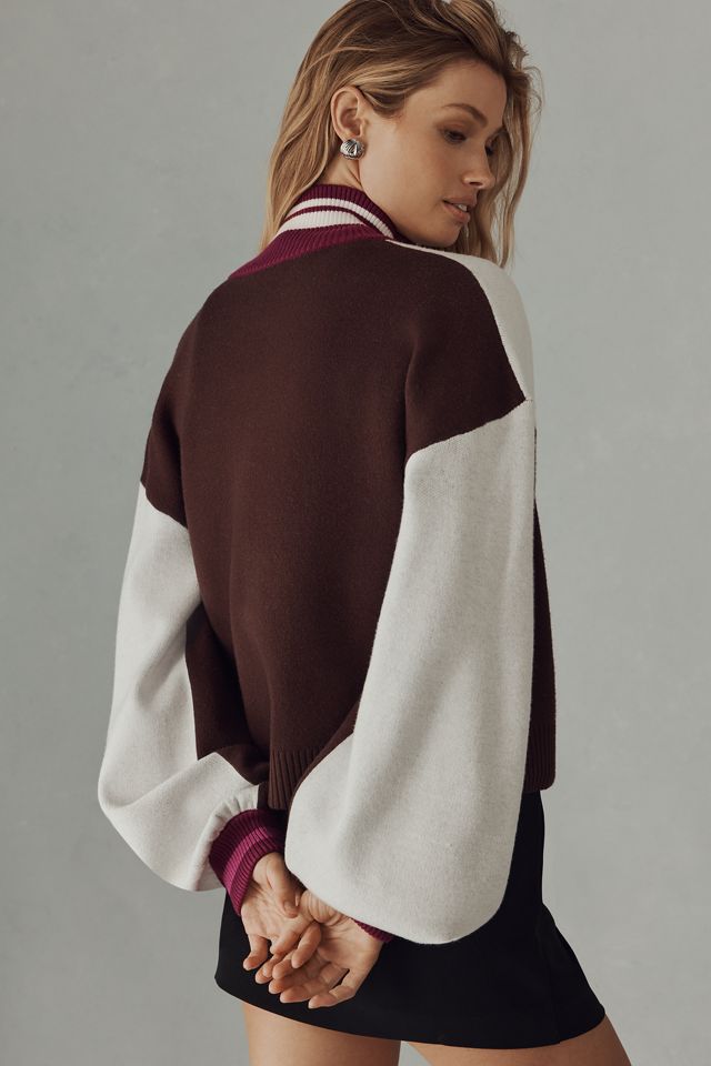 Maeve Zip-Front Cardigan Sweater #1