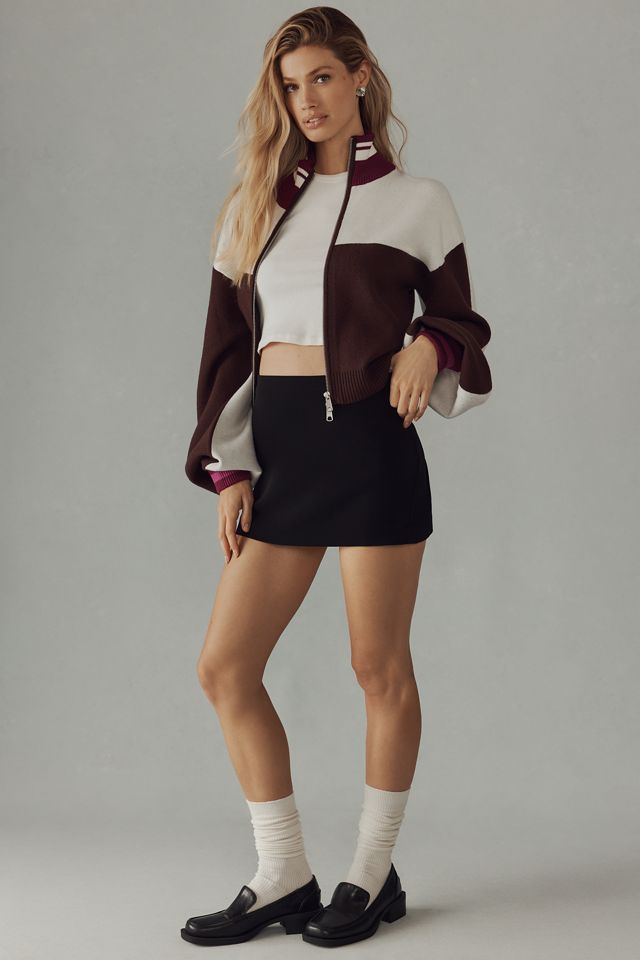 Maeve Zip-Front Cardigan Sweater #2