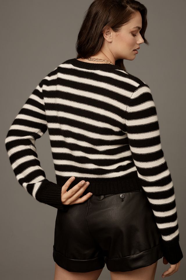 Maeve Cashmere Crop Cardigan Sweater #5