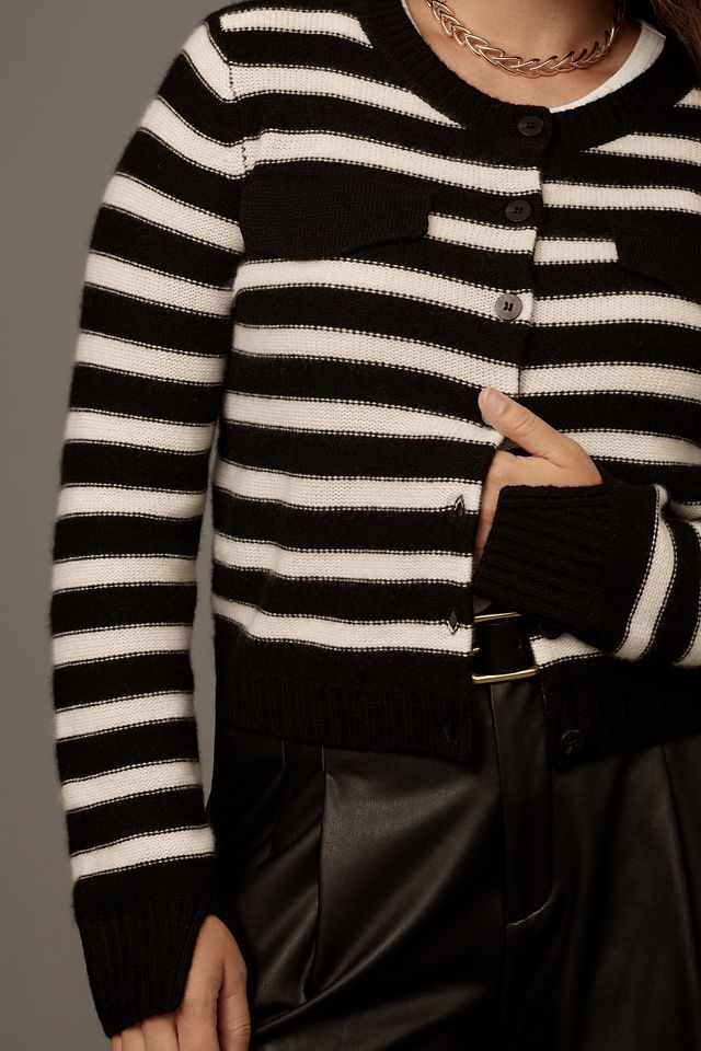 Maeve Cashmere Crop Cardigan Sweater #7