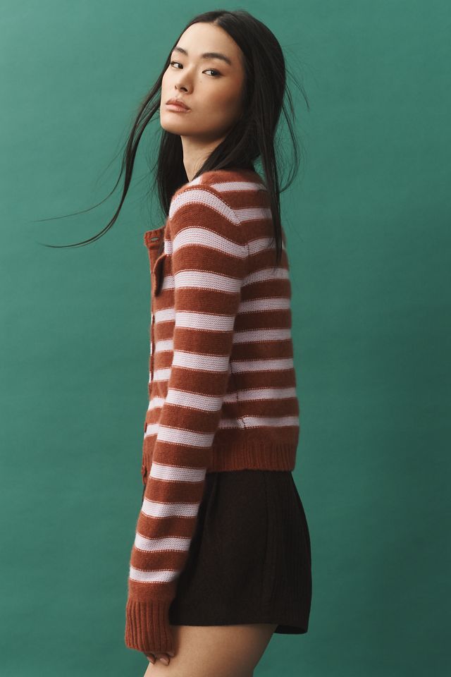 Maeve Cashmere Crop Cardigan Sweater #2