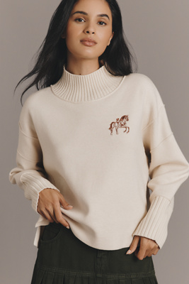 Maeve The Logan Turtleneck Sweater By  In Neutral