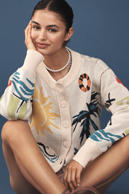 Shop Maeve The Sutton Compact Cardigan Sweater By