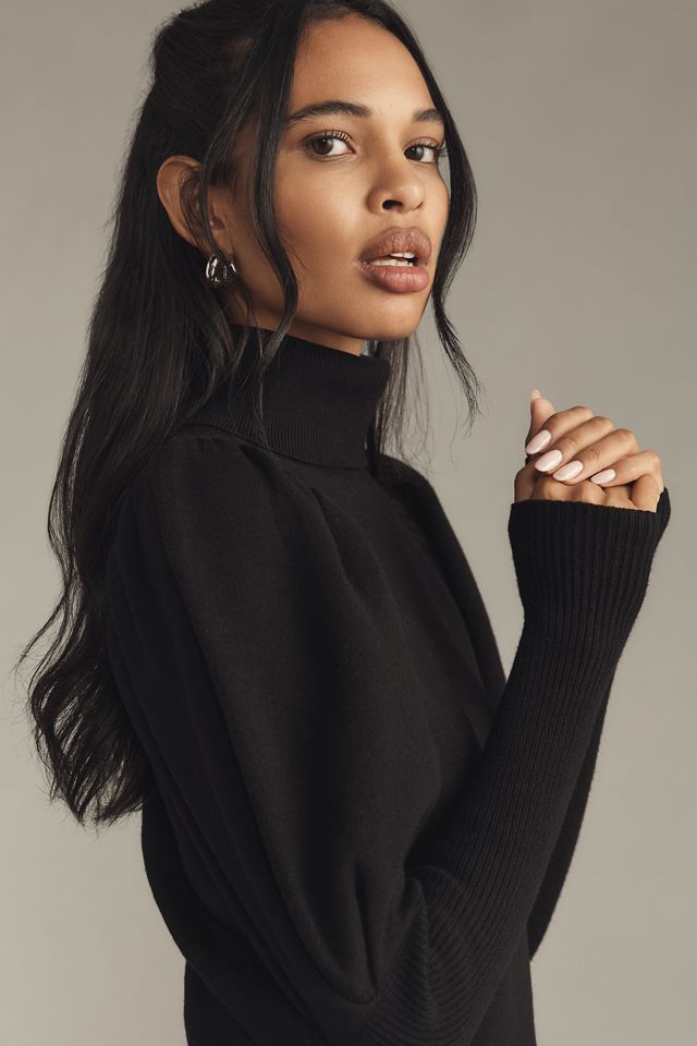 The Aurora Puff-Sleeve Turtleneck Sweater by Maeve #2