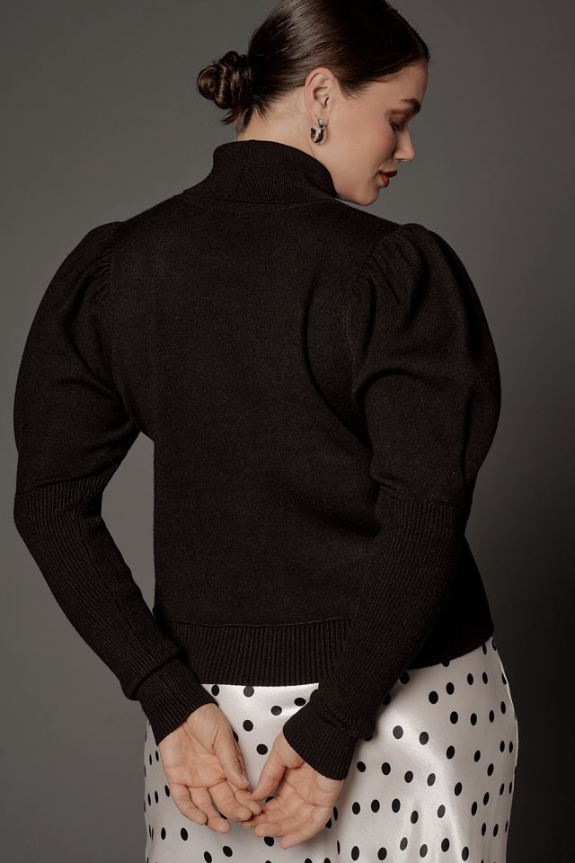 The Aurora Puff-Sleeve Turtleneck Sweater by Maeve #4