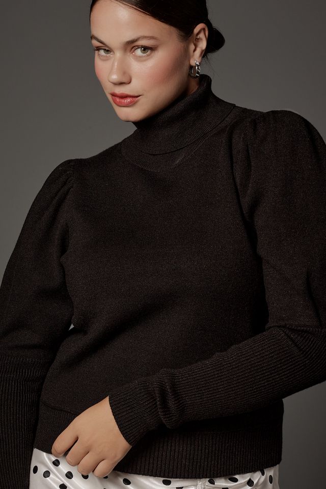 The Aurora Puff-Sleeve Turtleneck Sweater by Maeve #6