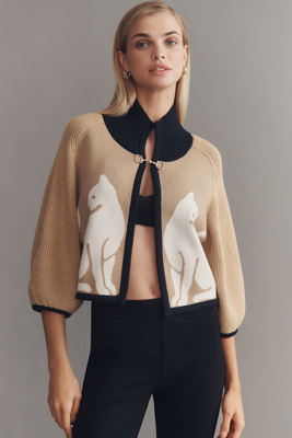 Maeve Cape Cardigan Sweater In Multi
