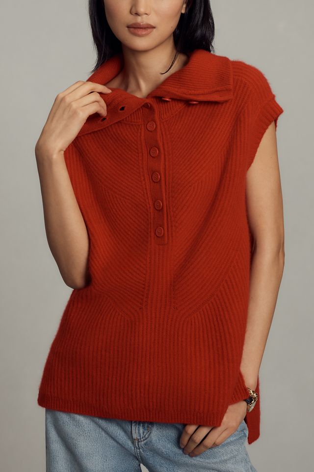 Maeve Short-Sleeve Chunky Cashmere Sweater #1