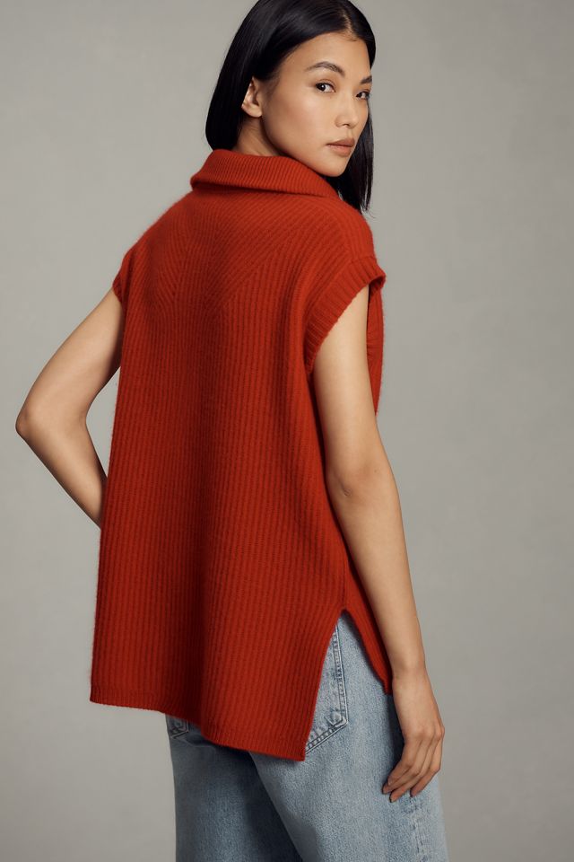 Maeve Short-Sleeve Chunky Cashmere Sweater #2