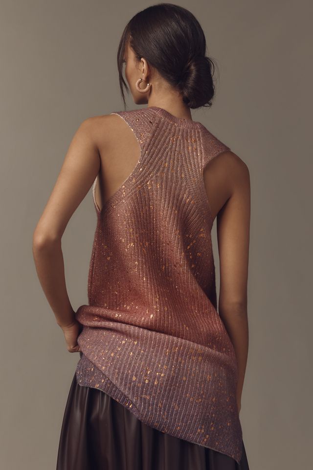 By Anthropologie Longline Metallic Cashmere Sweater #1