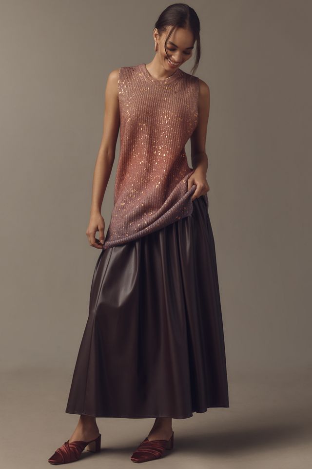 By Anthropologie Longline Metallic Cashmere Sweater #2