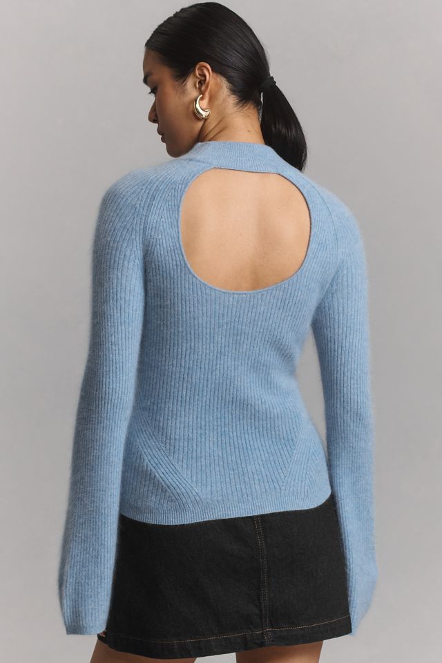 By Anthropologie Cashmere Fitted Rib Mock-Neck Sweater #1
