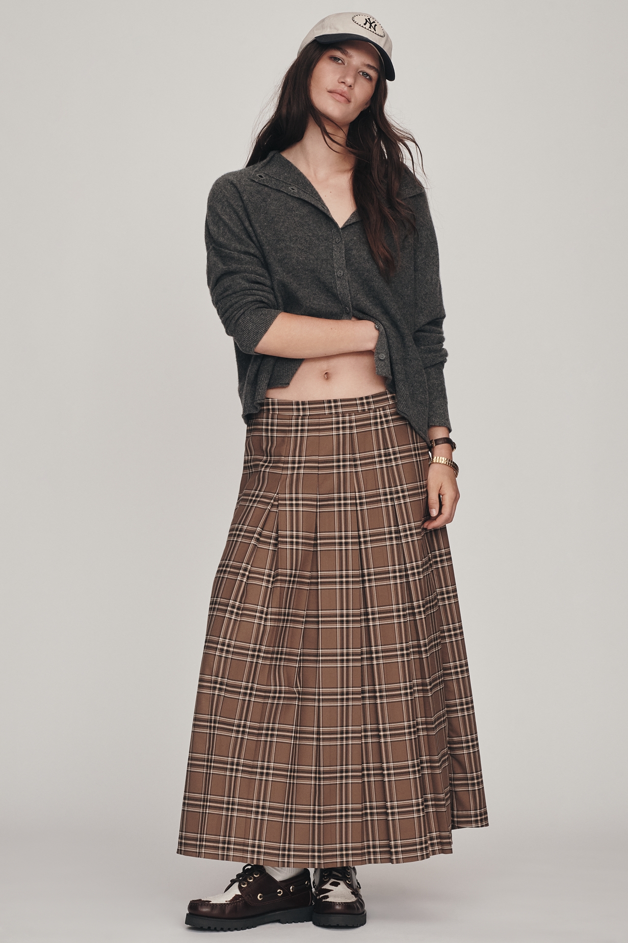 The Alani Cashmere Mock-Neck Cardigan Sweater by Pilcro