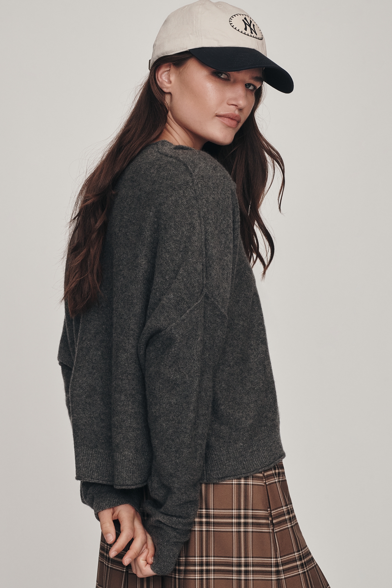 The Alani Cashmere Mock-Neck Cardigan Sweater by Pilcro