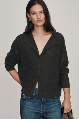 Pilcro The Alani Cashmere Cardigan Sweater By  In Black