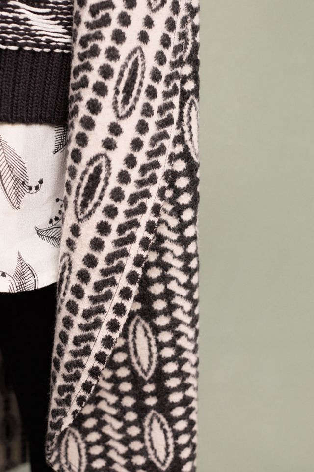 Draped Jacquard Duster #2
