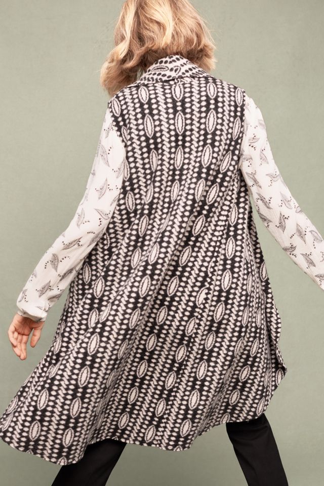 Draped Jacquard Duster #3