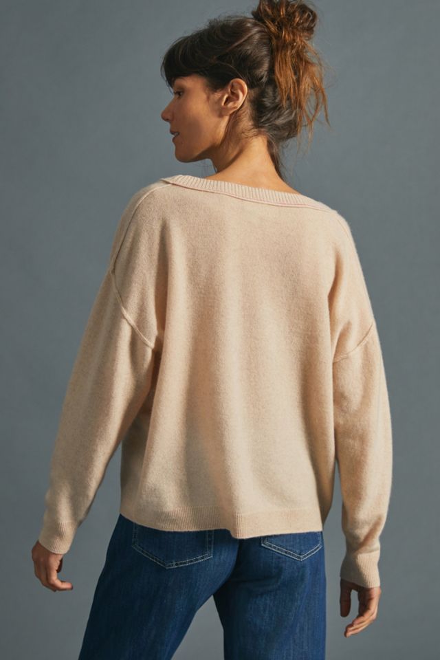 Pilcro Emmeline Boat-Neck Cashmere Sweater #3