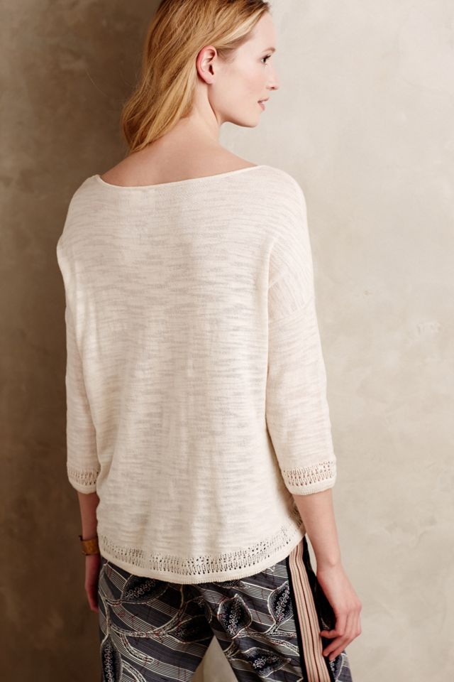 Crossed Pointelle Pullover #1