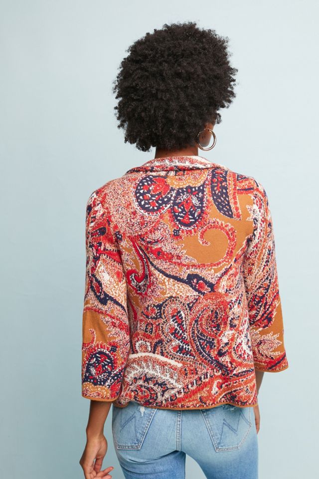 Paisley Intarsia Blazer #1