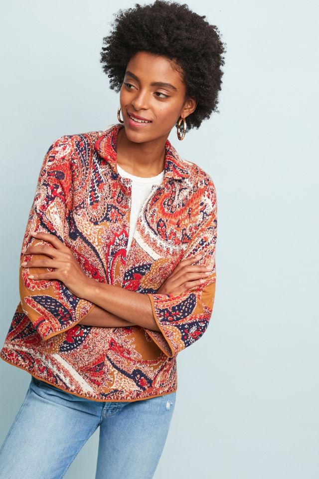 Paisley Intarsia Blazer #3