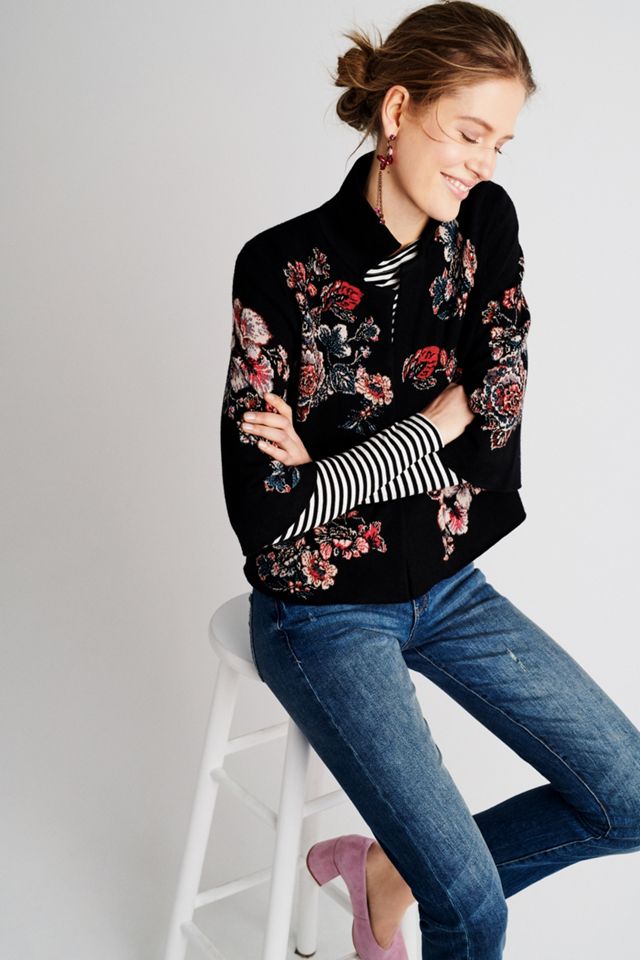 Jacquard Floral Blazer #3