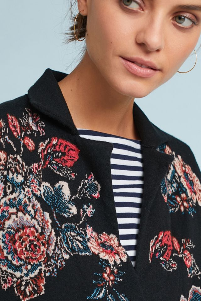 Jacquard Floral Blazer #1