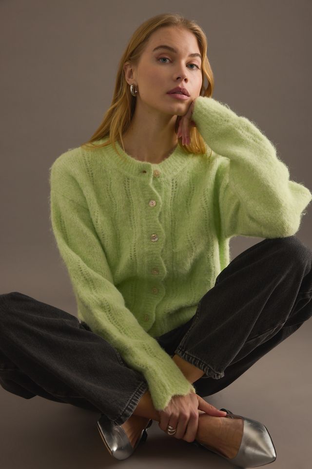 By Anthropologie Scallop Crew Cardigan #4