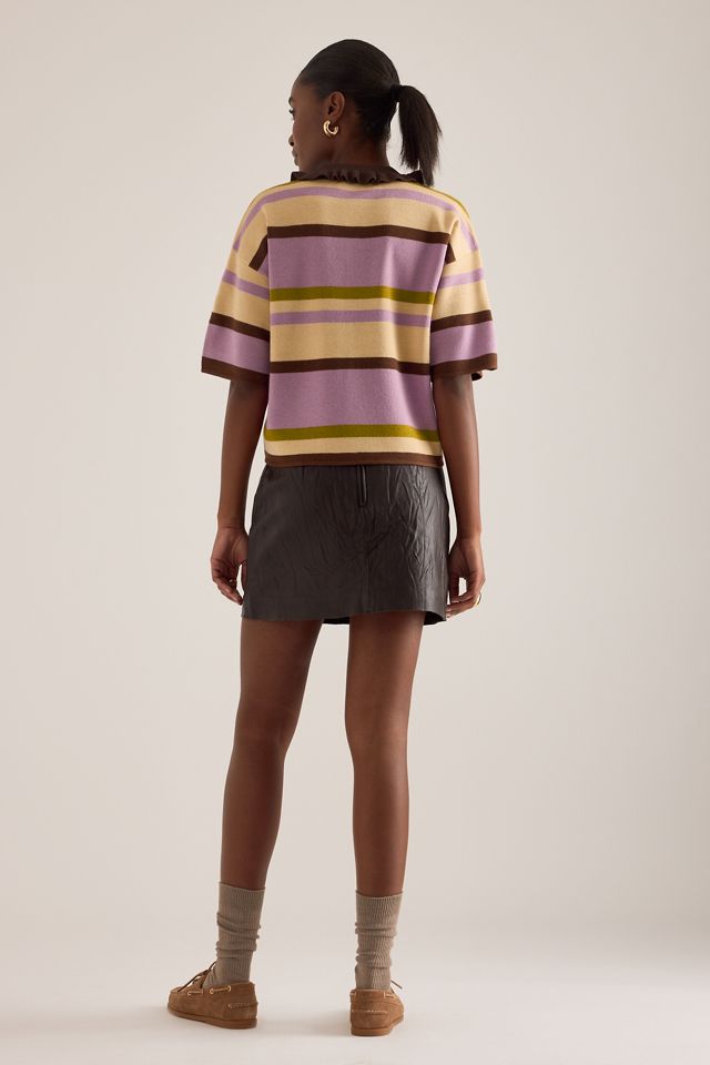 Camisa Polo de Rayas de Mezcla de Lana By Anthropologie #1