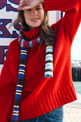 Pilcro Trichterhals Woll-Kaschmir-Pullover