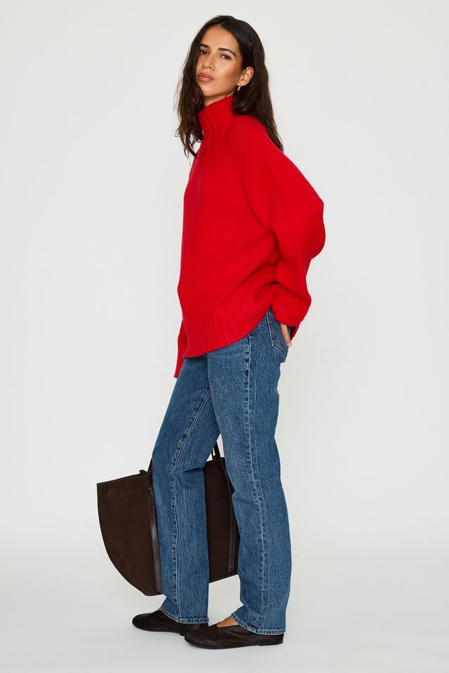 Pilcro Funnel Neck Wool Cashmere Jumper #3