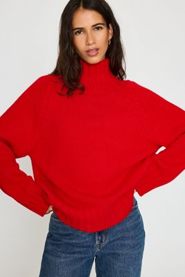 Pilcro Funnel Neck Wool Cashmere Jumper