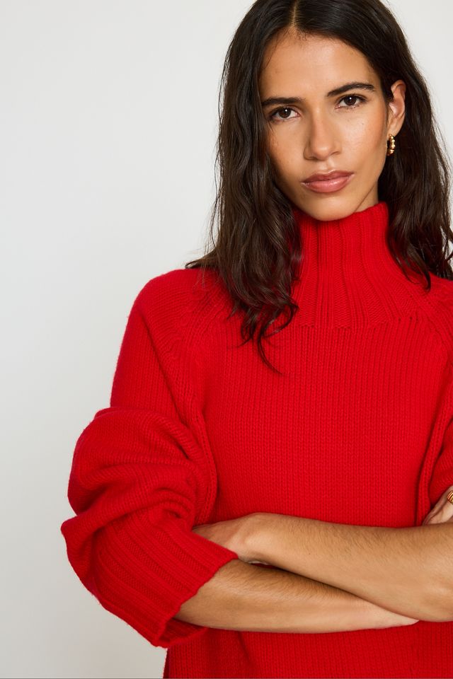 Pilcro Funnel Neck Wool Cashmere Jumper #4