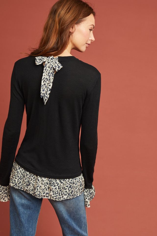 Leopard Layered Pullover #1