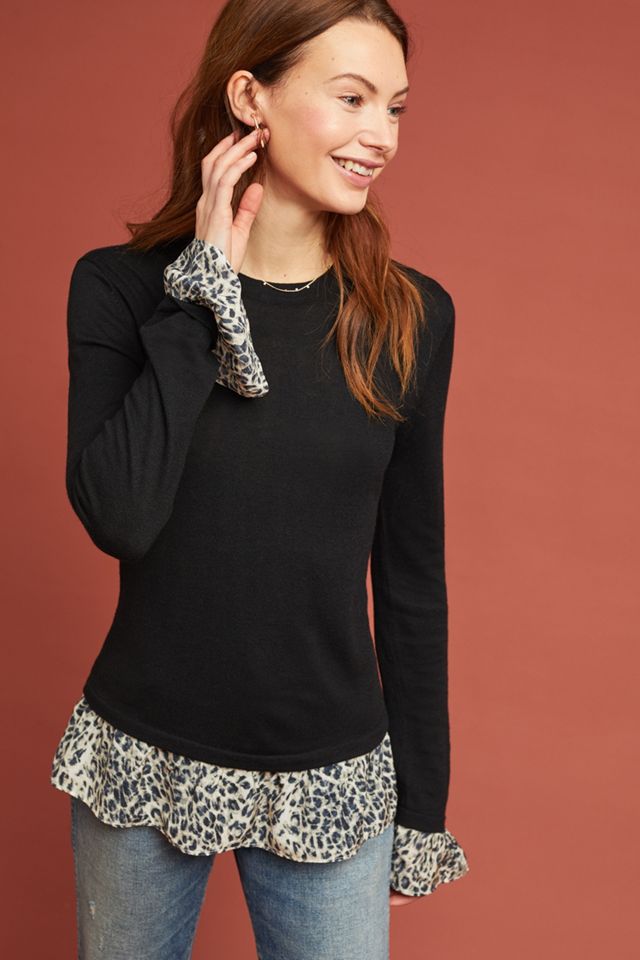 Leopard Layered Pullover #2