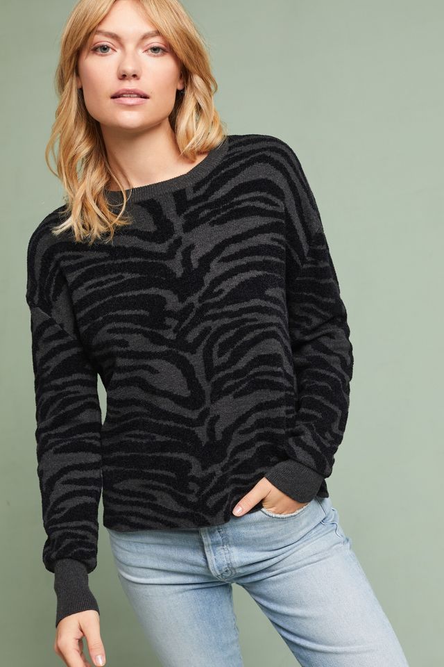 Patterned Crew Neck Pullover | Anthropologie