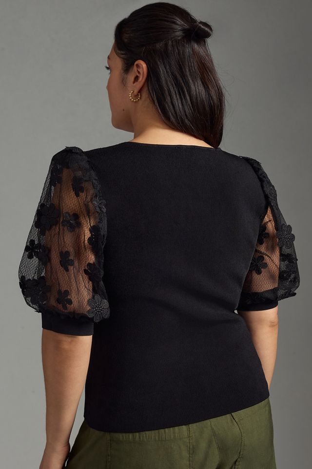 DOLAN Floral Applique Top #6