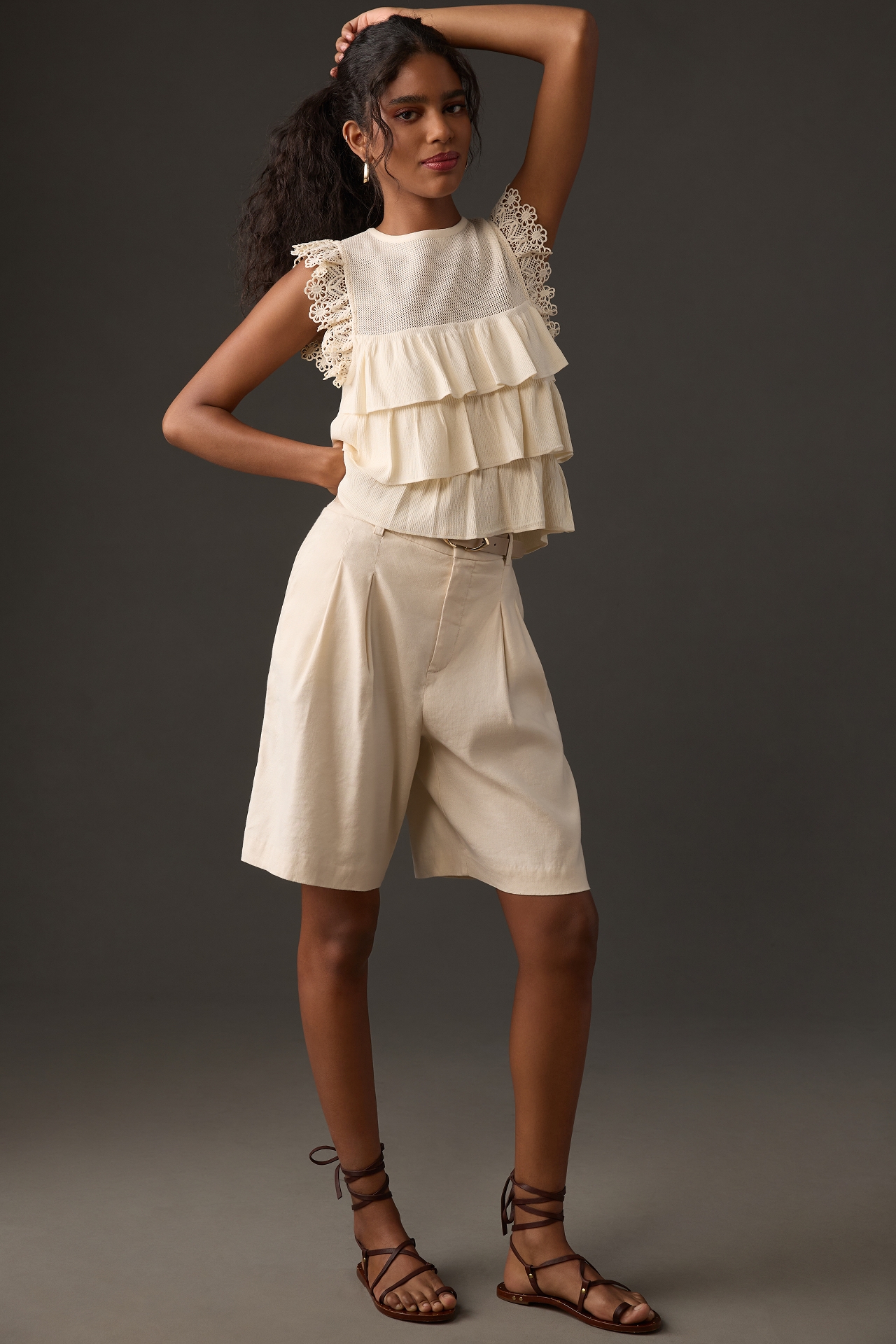 DOLAN Ruffle Sweater Tank