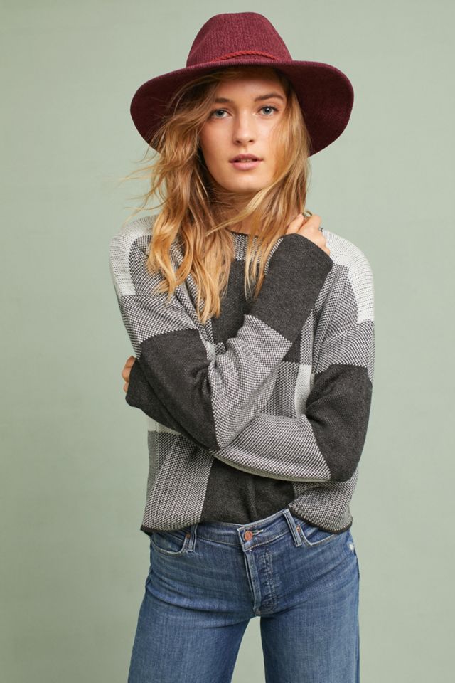 Intarsia Check Pullover #2
